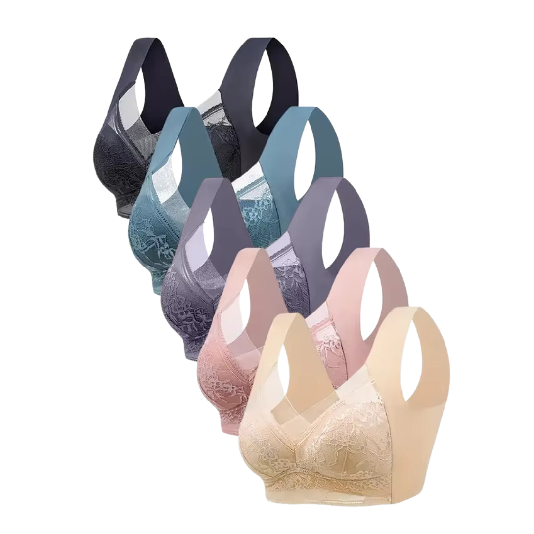3 pcs Women's Lace Wireless Bra
