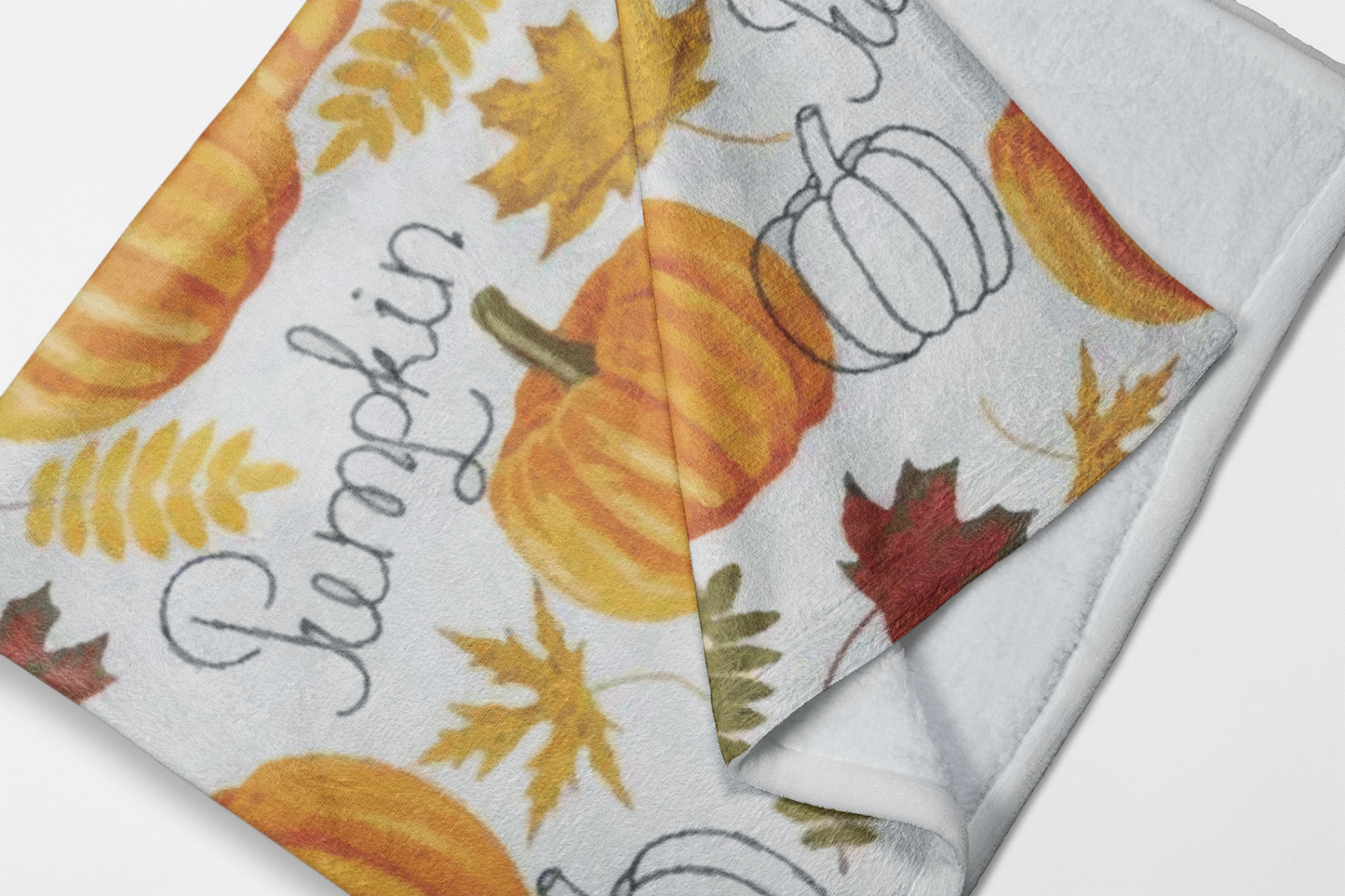 Cozy Flannel Blanket with Halloween Pumpkin Design - Soft Sofa Throw for Fall & Thanksgiving Decor