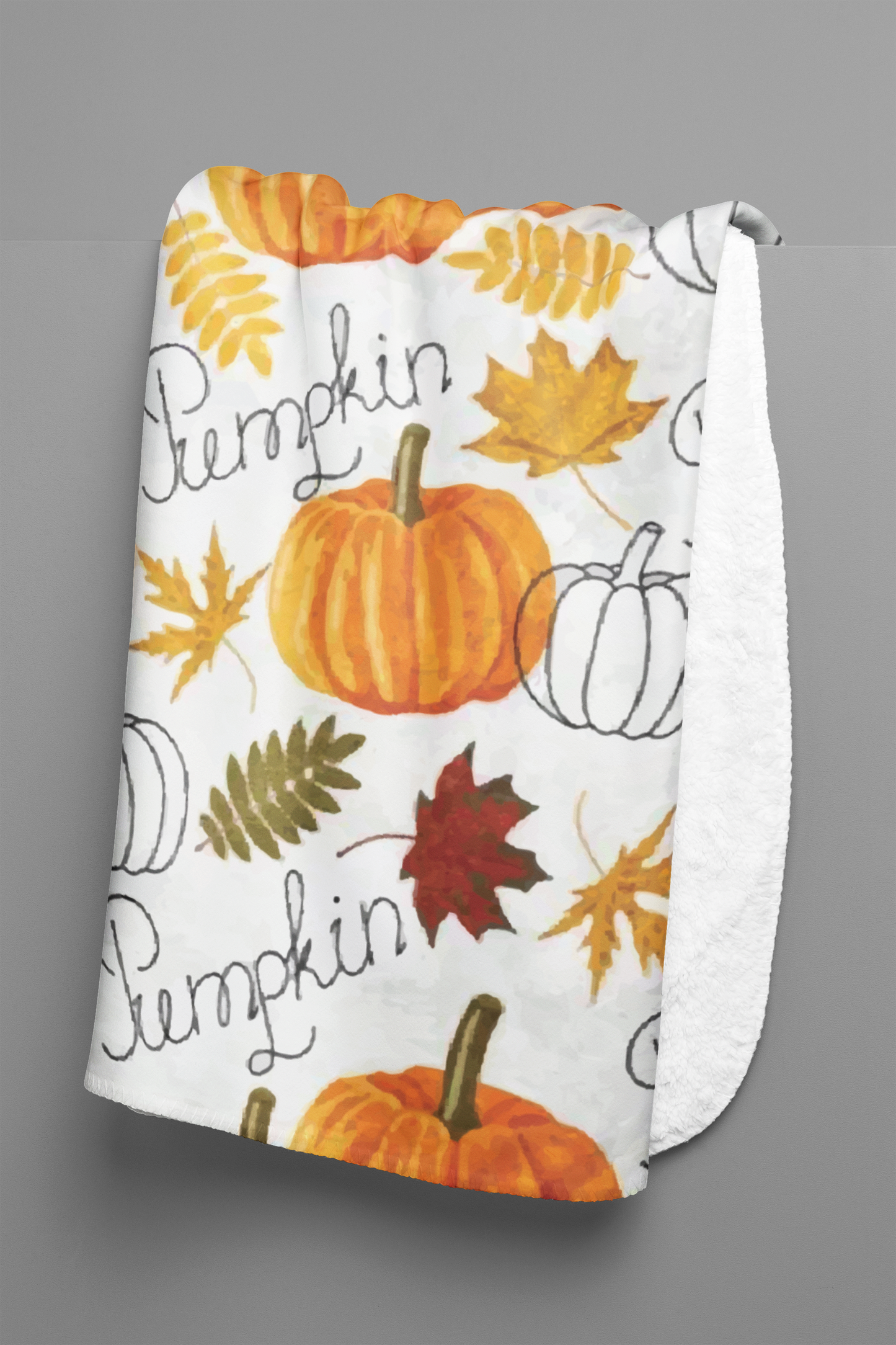 Cozy Flannel Blanket with Halloween Pumpkin Design - Soft Sofa Throw for Fall & Thanksgiving Decor