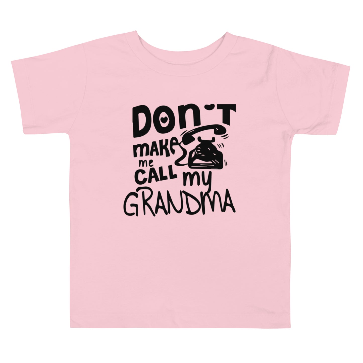 DON'T MAKE ME CALL MY GRANDMA Graphic Print, Girls' Crew Neck Tees, Short Sleeve T-shirts For Spring And Summer, As Gifts For Girls