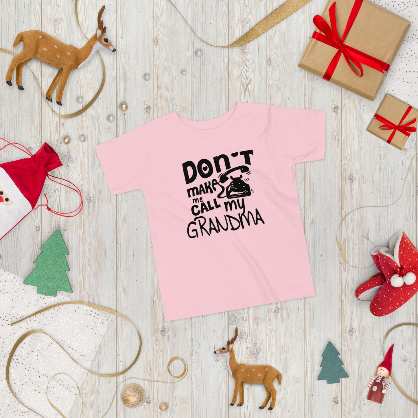 DON'T MAKE ME CALL MY GRANDMA Graphic Print, Girls' Crew Neck Tees, Short Sleeve T-shirts For Spring And Summer, As Gifts For Girls