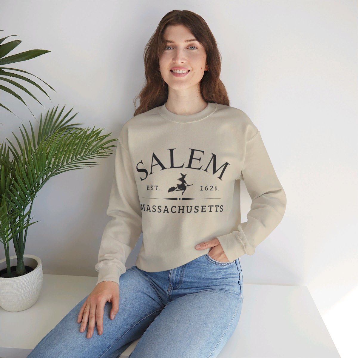 Salem Massachusetts Halloween Sweater, Crewneck Halloween Sweatshirt, Hocus Pocus Halloween sweatshirt, Comfort Halloween sweatshirt