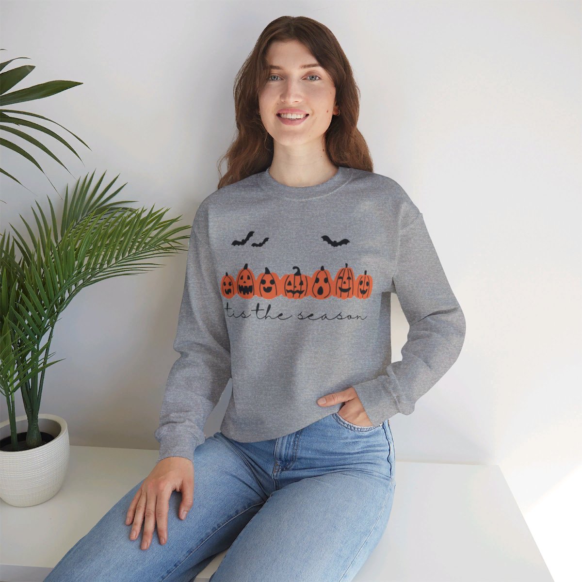 'Tis The Season Halloween Sweatshirt, Halloween Spooky Sweatshirt, Halloween Design SweatShirt