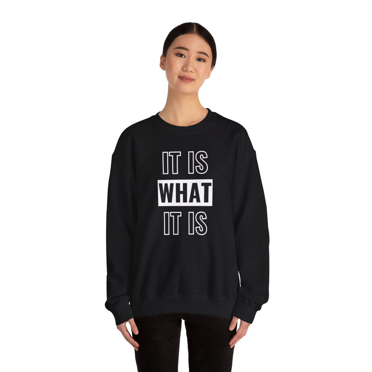 Men's 'IT IS WHAT IT IS' Print Hoodie – Casual Drawstring Sweatshirt for Fall & Winter | Comfortable Long Sleeve Pullover