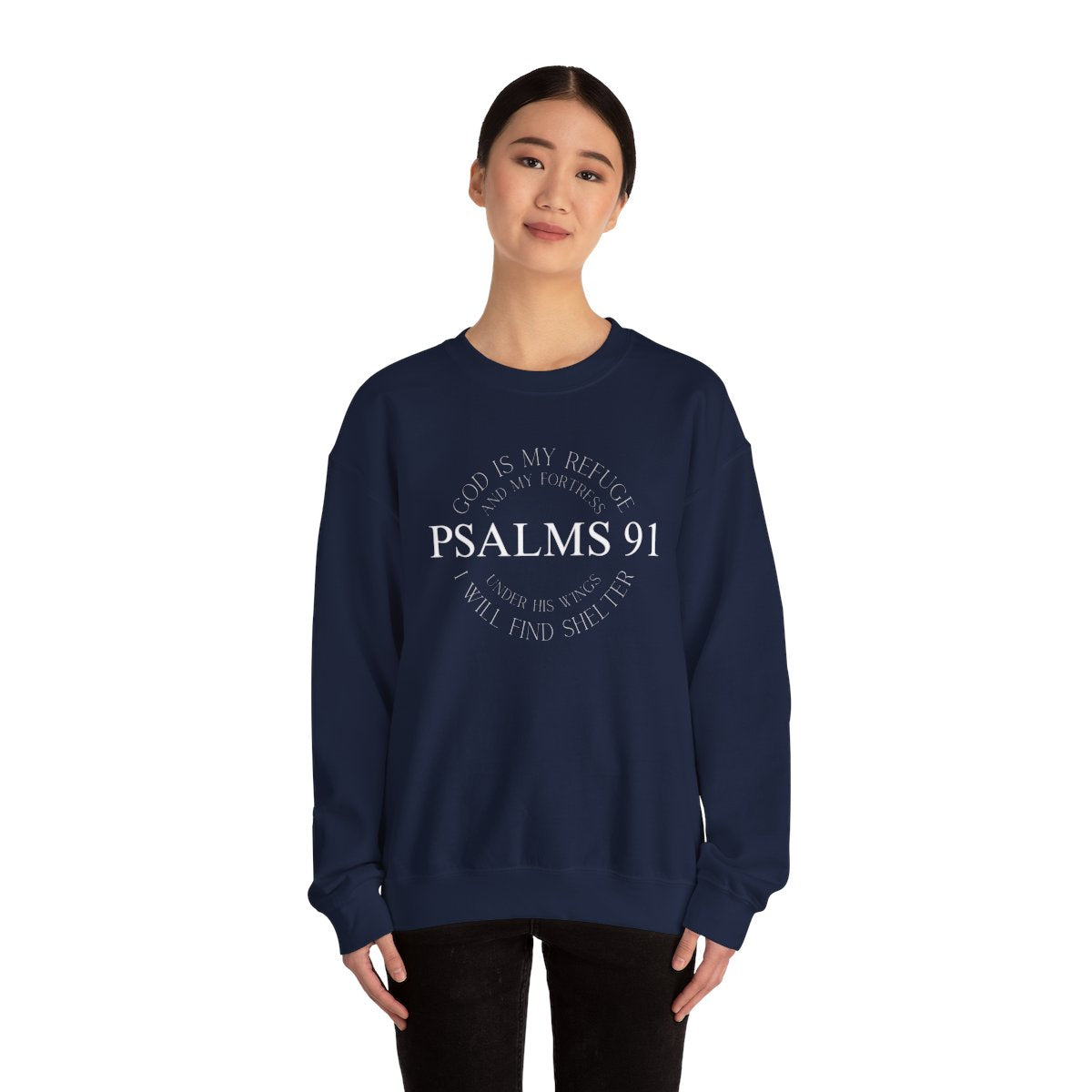 PSALMS 91 Graphic Hoodie for Men – Trendy Hooded Pullover with Kangaroo Pocket | Comfy Loose Fit, Drawstring Design, Perfect for Autumn & Winter
