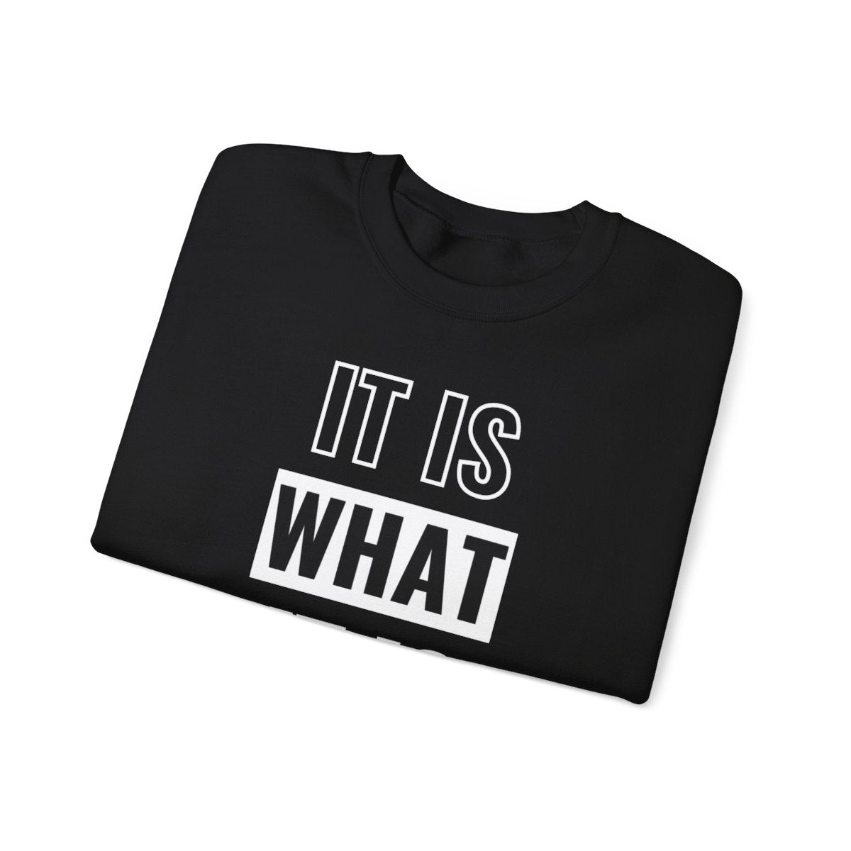 Men's 'IT IS WHAT IT IS' Print Hoodie – Casual Drawstring Sweatshirt for Fall & Winter | Comfortable Long Sleeve Pullover