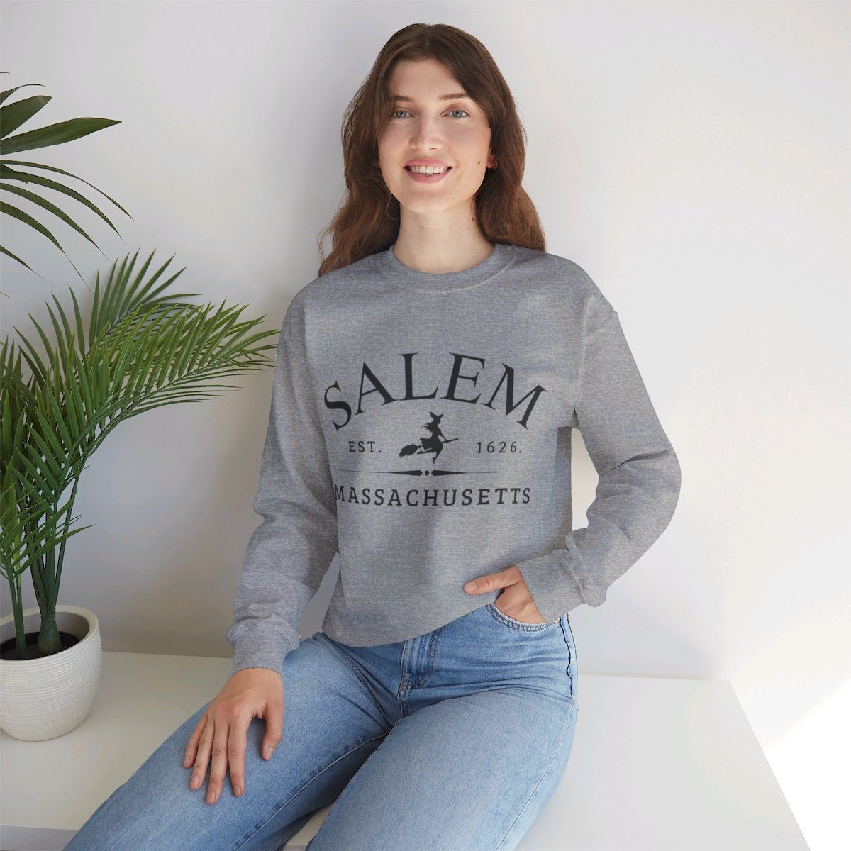 Salem Massachusetts Halloween Sweater, Crewneck Halloween Sweatshirt, Hocus Pocus Halloween sweatshirt, Comfort Halloween sweatshirt