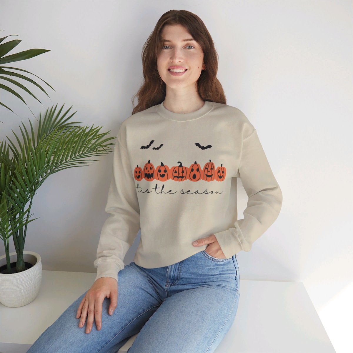 'Tis The Season Halloween Sweatshirt, Halloween Spooky Sweatshirt, Halloween Design SweatShirt
