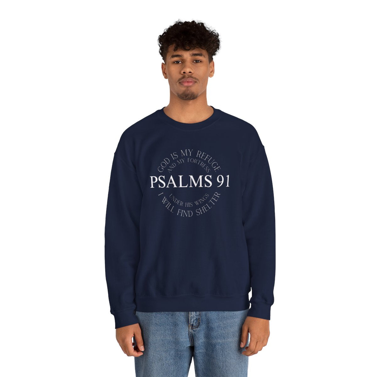PSALMS 91 Graphic Hoodie for Men – Trendy Hooded Pullover with Kangaroo Pocket | Comfy Loose Fit, Drawstring Design, Perfect for Autumn & Winter