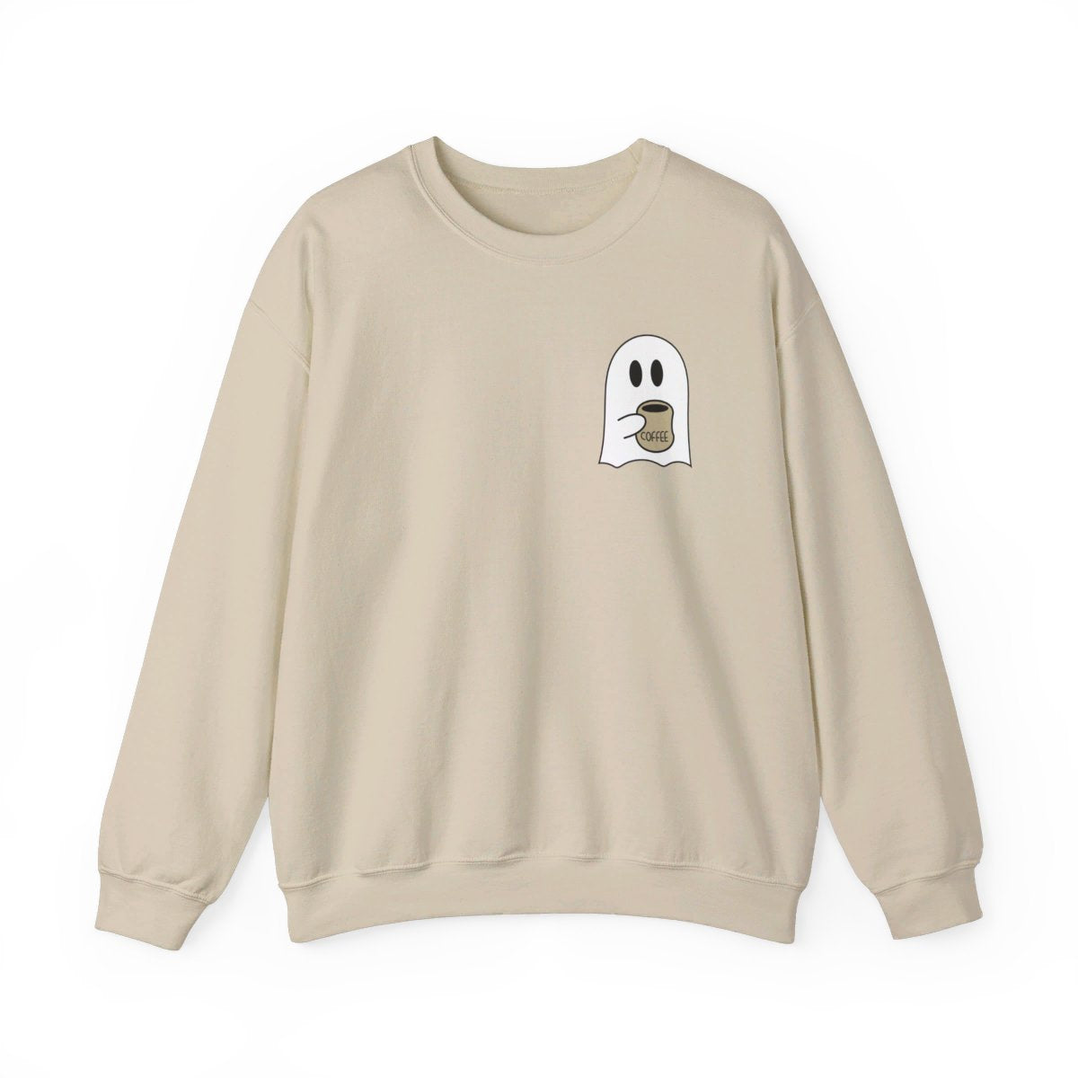 Spooky Coffee Sweatshirt - Cute Women's Ghost Graphic Tee for Fall | Halloween Party & Autumn Coffee Lover Shirt