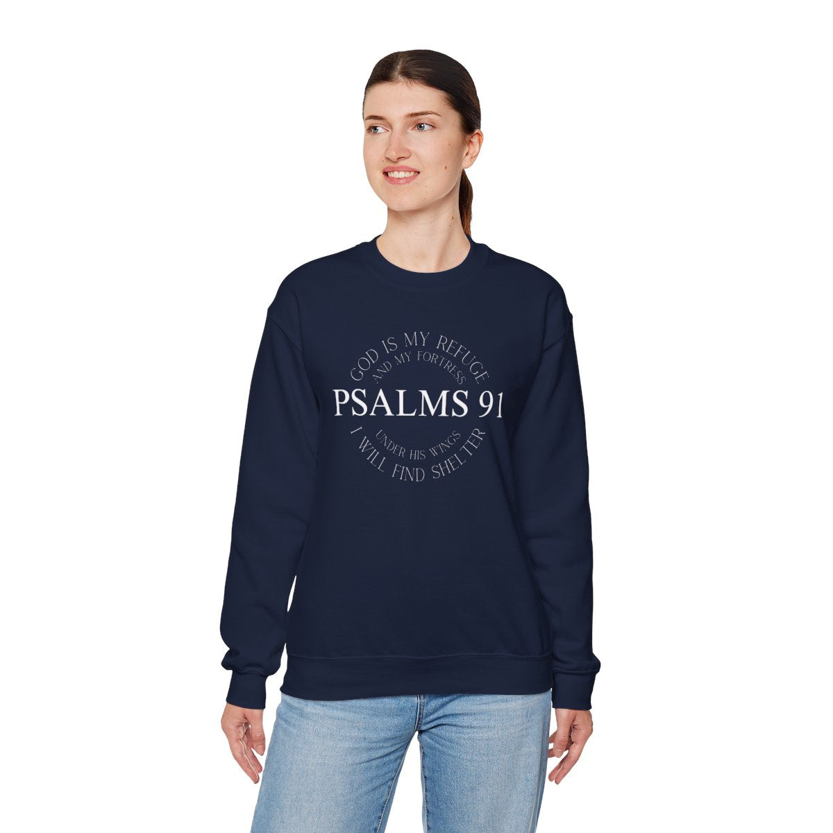 PSALMS 91 Graphic Hoodie for Men – Trendy Hooded Pullover with Kangaroo Pocket | Comfy Loose Fit, Drawstring Design, Perfect for Autumn & Winter