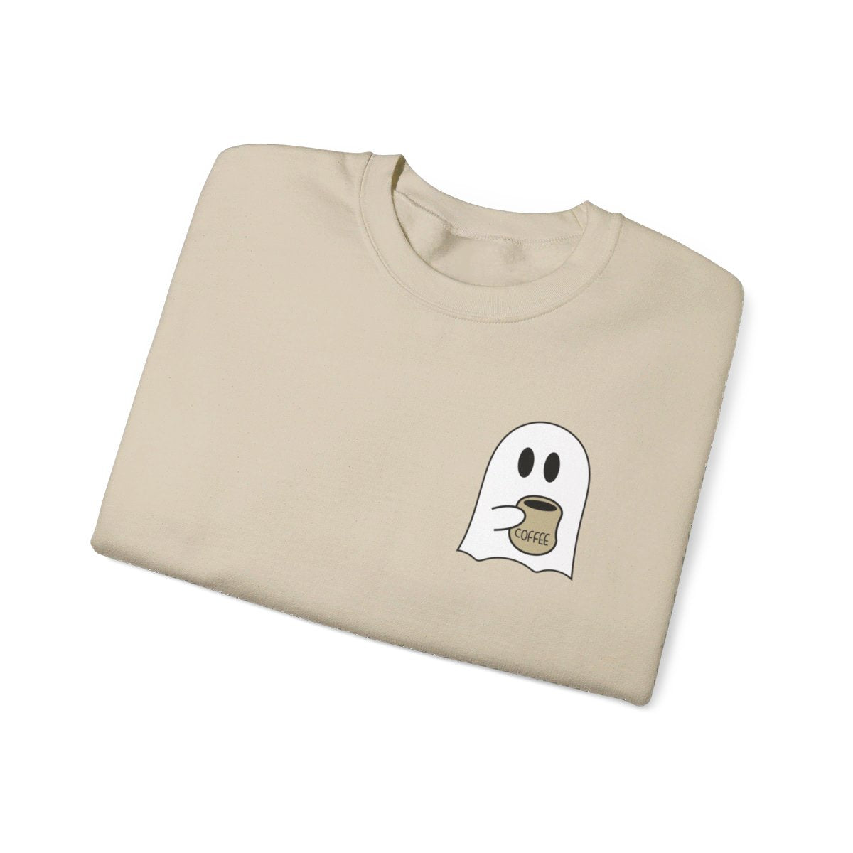 Spooky Coffee Sweatshirt - Cute Women's Ghost Graphic Tee for Fall | Halloween Party & Autumn Coffee Lover Shirt