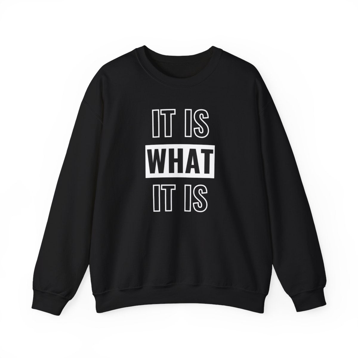 Men's 'IT IS WHAT IT IS' Print Hoodie – Casual Drawstring Sweatshirt for Fall & Winter | Comfortable Long Sleeve Pullover