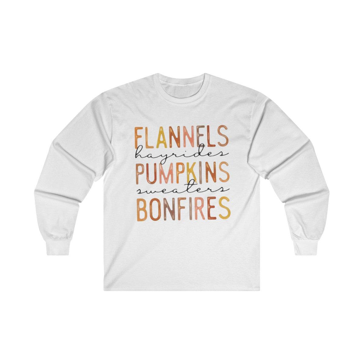 Women's Long Sleeve Crew Neck Tee - Halloween Pumpkin Design | Casual Fall & Spring Top