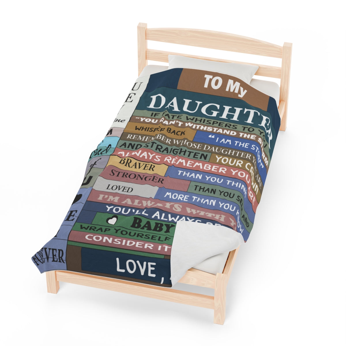 To My Daughter Print Blanket, Soft Blanket For Sofa Office Bed And Travelling Daughter Birthday Gift